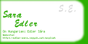 sara edler business card